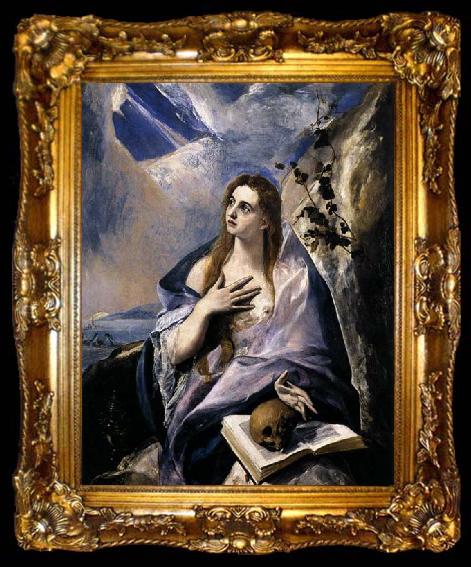 framed  GRECO, El Mary Magdalen in Penitence, ta009-2